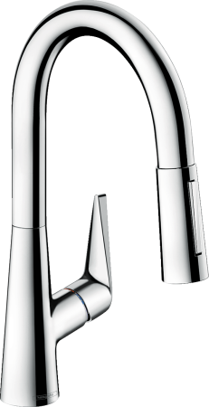 Смеситель для кухонной мойки hansgrohe Talis M51 160, с вытяжным душем 2jet 73850000, хром