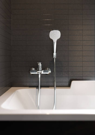 Душевой набор hansgrohe Croma Select E 110 1jet с держателем и шлангом 160 см 26412400, белый/хром