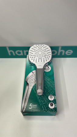 Ручной душ hansgrohe Croma Select E 110 3jet Multi 26810400/U, белый/хром, уцененный товар