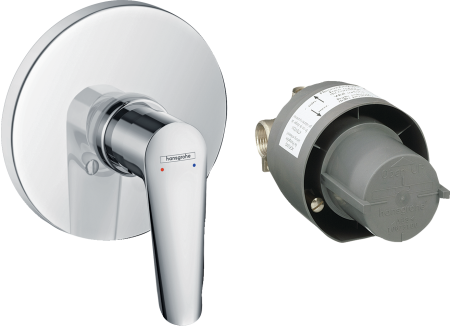 Смеситель для душа hansgrohe Logis E скрытого монтажа, в комплекте с монтажной частью 71608000, хром