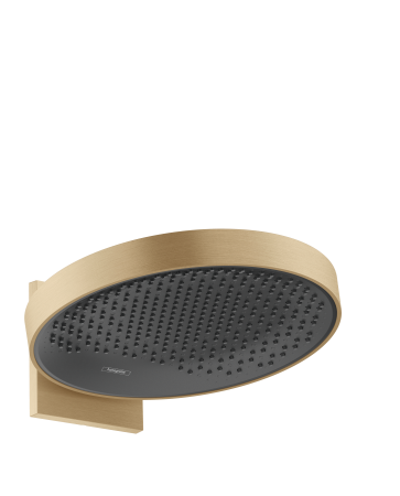 Верхний душ hansgrohe Rainfinity 360 1jet с настенным креплением 26230140, шлифованная бронза