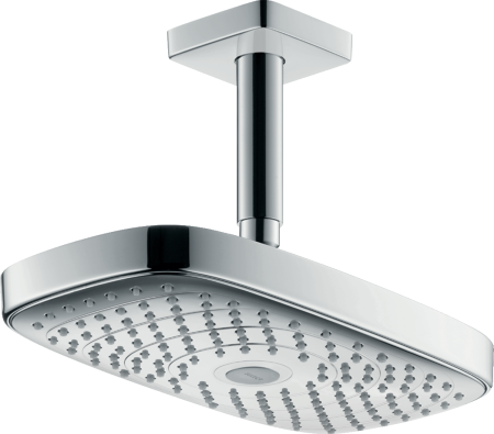 Верхний душ hansgrohe Raindance Select E 300 2jet с потолочным кронштейном 27384000, хром