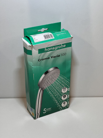 Ручной душ hansgrohe Croma 100 4jet Vario 28535000/U5, хром, уцененный товар