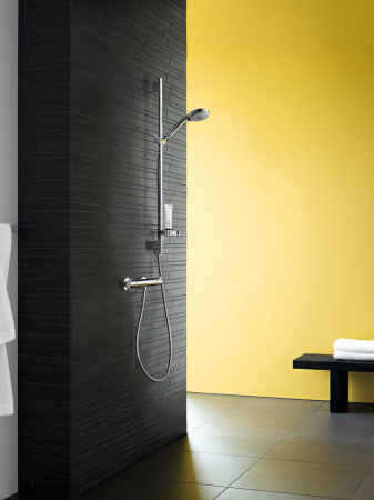 Душевой гарнитур hansgrohe Croma 100 4jet Vario со штангой 90 см и мыльницей 27771000, хром