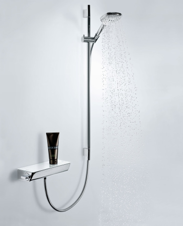 Душевой гарнитур hansgrohe Raindance Select E 120 3jet со штангой 90 см и мыльницей 26621000, хром