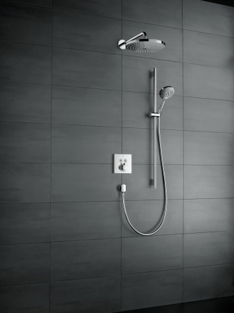 Внешняя часть термостата для душа hansgrohe ShowerSelect скрытого монтажа на 2 потребителя 15763000, хром