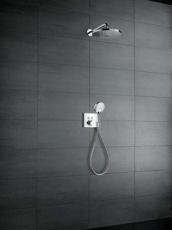 Внешняя часть термостата для душа hansgrohe ShowerSelect скрытого монтажа 15765000, хром