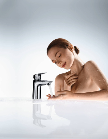 Смеситель для раковины hansgrohe Logis 100 CoolStart, без сливного гарнитура 71103000, хром