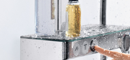 Душевая система hansgrohe Raindance Select E 300 3jet с термостатом ShowerTablet Select 300 27127400, белый/хром