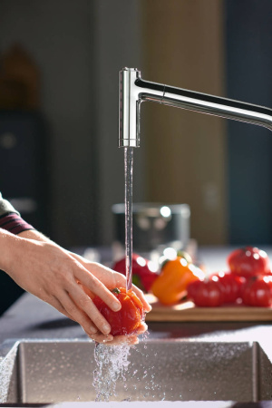 Кухонная мойка hansgrohe S71 S719-U400 интегрированная 43425800, нержавеющая сталь