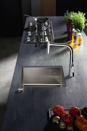 Кухонная мойка hansgrohe S71 S711-F450 врезная 43301800, нержавеющая сталь