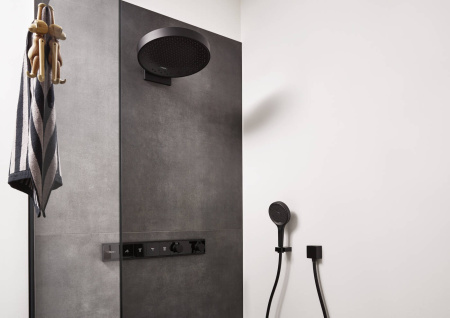 Верхний душ hansgrohe Rainfinity 360 3jet с настенным креплением скрытого монтажа 26234340, шлифованный черный хром