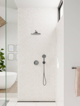 Ручной душ hansgrohe Raindance Select S 120 3jet 26530340, шлифованный черный хром