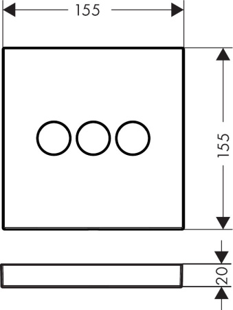 Переключатель потоков для душа hansgrohe ShowerSelect на 3 потребителя 15764000, хром