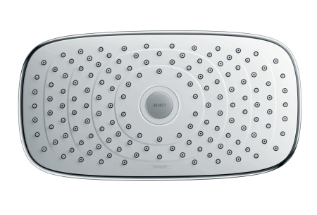 Верхний душ hansgrohe Raindance Select E 300 2jet с потолочным кронштейном 27384000, хром