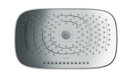 Верхний душ hansgrohe Raindance Select E 300 3jet с настенным кронштейном скрытого монтажа 26468000, хром