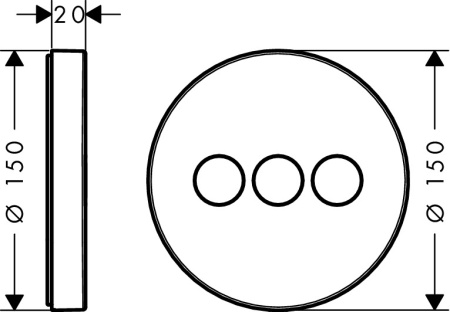 Переключатель потоков для душа hansgrohe ShowerSelect на 3 потребителя 15745000, хром
