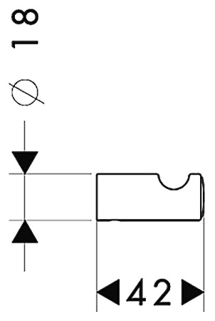 Крючок hansgrohe Logis Classic 41611000, хром