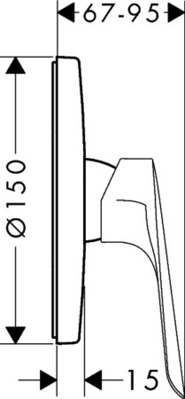 Смеситель для душа hansgrohe Logis E скрытого монтажа, в комплекте с монтажной частью 71608000, хром