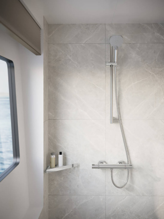 Душевой гарнитур hansgrohe Vernis Blend 100 2jet Vario EcoSmart cо штангой 65 см 26279000, хром