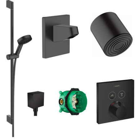 Готовый набор для душа скрытого монтажа hansgrohe Pulsify HG-PR29, матовый черный