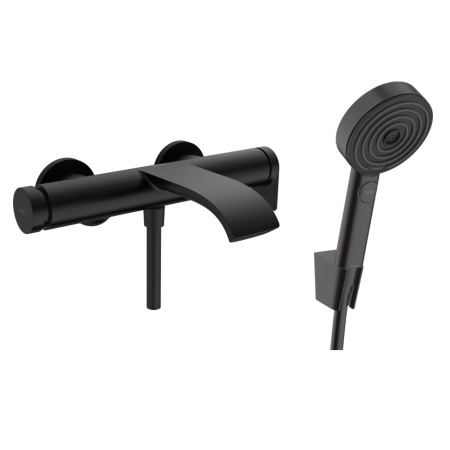 Готовый набор для ванны hansgrohe Vivenis с ручным душем Pulsify HG-PR61, матовый черный