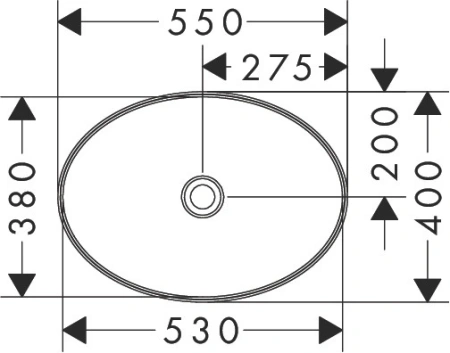Купить Раковина hansgrohe Xuniva D накладная 55x40 см, 60165450
