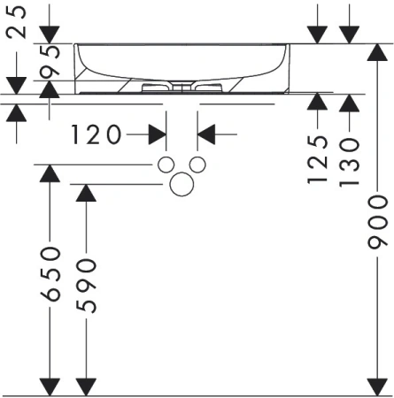 Купить Раковина hansgrohe Xuniva D накладная 55x40 см, 60165450