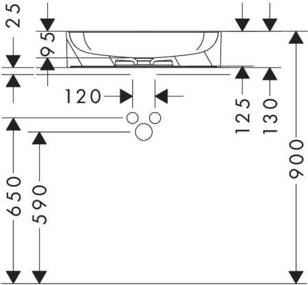 Раковина hansgrohe Xuniva Q накладная 55x40 см, 60168450, белый