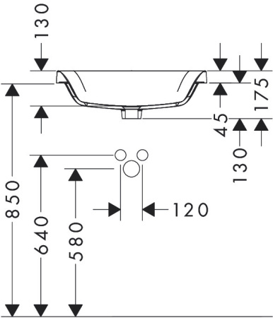 Раковина hansgrohe Xuniva Q встраиваемая 55x40 см, 60158450, белый