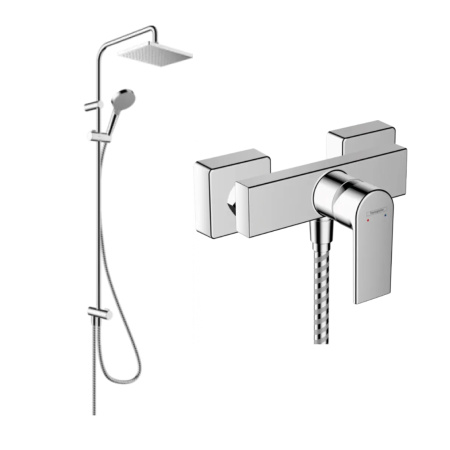 Готовый набор для душа hansgrohe Vernis Shape HG-PR99, хром