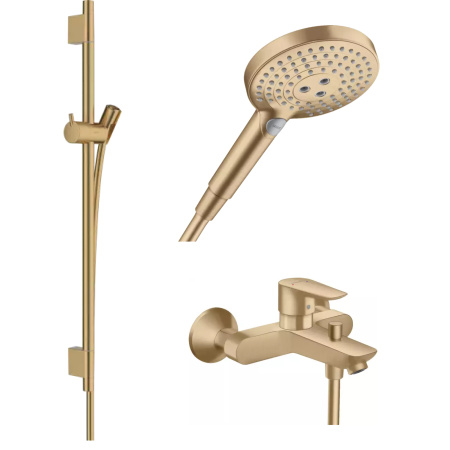 Готовый набор для ванны hansgrohe Talis с ручным душем Raindance HG-PR105, шлифованная бронза