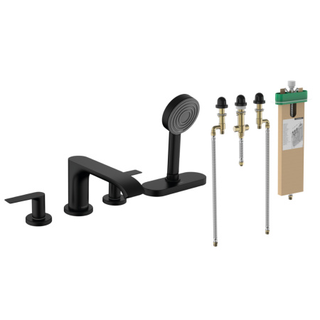 Готовый набор для ванны скрытого монтажа hansgrohe Vivenis HG-PR41, матовый черный