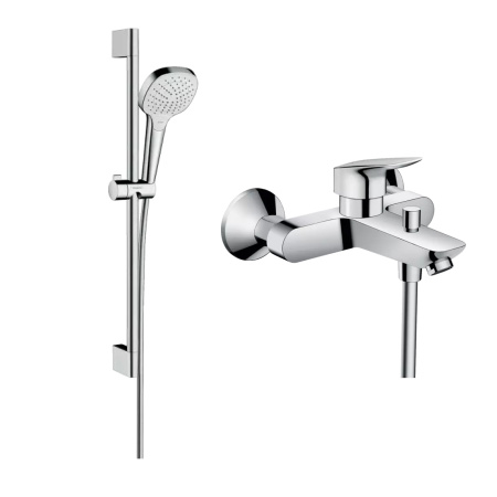Готовый набор для ванны hansgrohe Logis с ручным душем Croma HG-PR161, хром