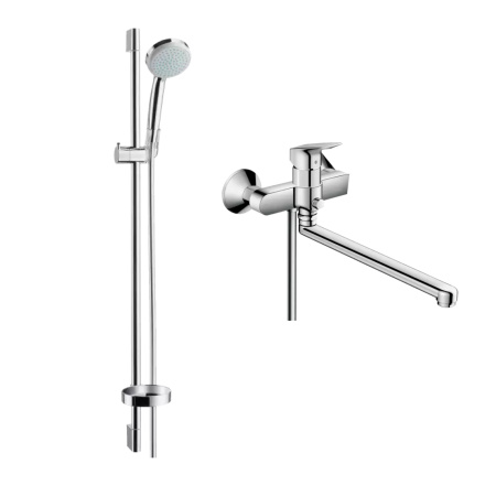 Готовый набор для ванны hansgrohe Logis с ручным душем Croma HG-PR166, хром