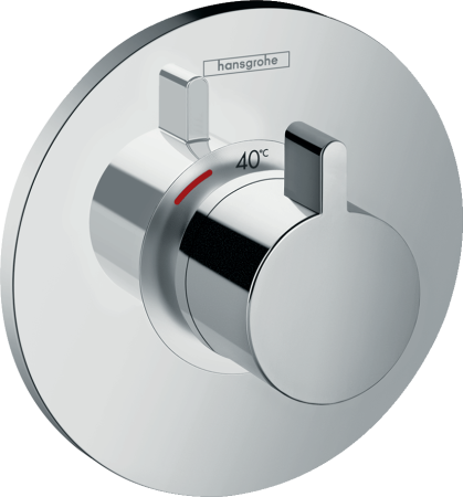 Внешняя часть термостата для душа hansgrohe Ecostat S скрытого монтажа 15756000, хром