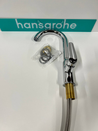 Смеситель для раковины hansgrohe Novus 240 с поворотным изливом, 71126000/U, хром, уцененный товар
