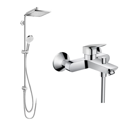 Готовый набор для ванны hansgrohe Logis с душевой системой Crometta E HG-PR131, хром