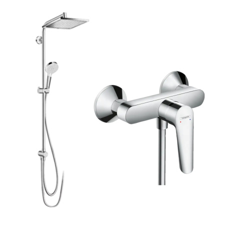 Готовый набор для душа hansgrohe Logis с душевой системой Crometta E HG-PR213, хром