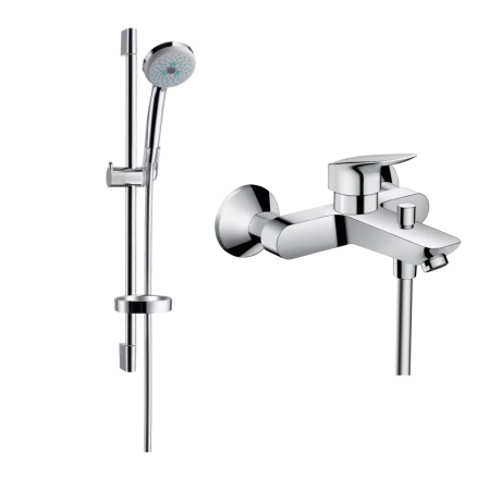 Готовый набор для ванны hansgrohe Logis с ручным душем Croma HG-PR132, хром