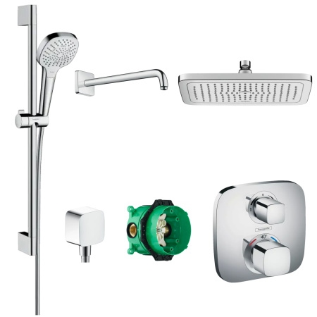Готовый набор для душа hansgrohe Croma с термостатом Ecostat E HG-PR135, хром