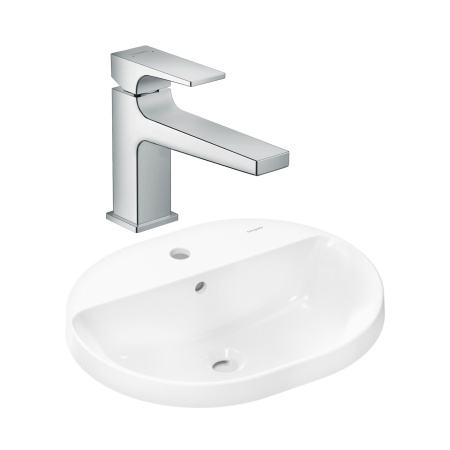 Готовый набор для раковины hansgrohe Xuniva U встраиваемой со смесителем Metropol 100 HG-PR179, белый/хром