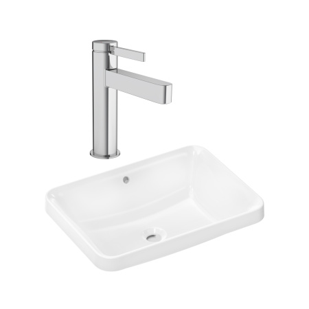 Готовый набор для раковины hansgrohe Xuniva Q встраиваемой со смесителем Finoris 110 HG-PR234, белый/хром