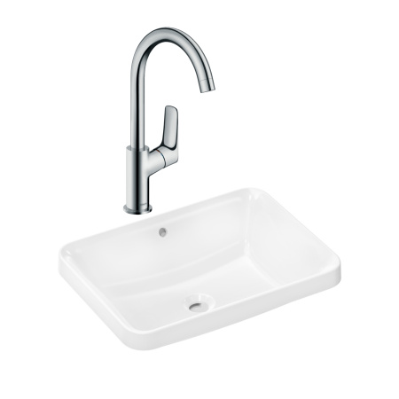 Готовый набор для раковины hansgrohe Xuniva Q встраиваемой со смесителем Logis 210 HG-PR238, белый/хром