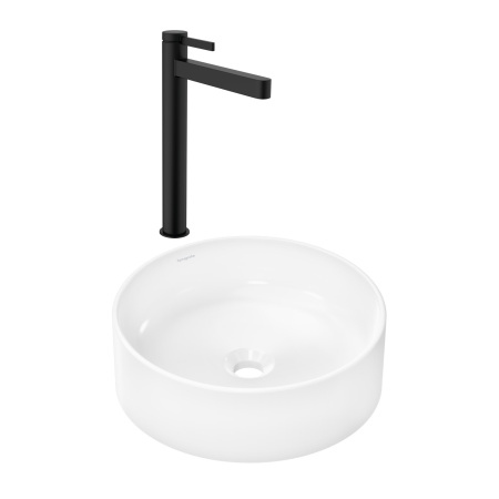 Готовый набор для раковины hansgrohe Xuniva S накладной со смесителем Finoris 260 HG-PR267, белый/матовый черный