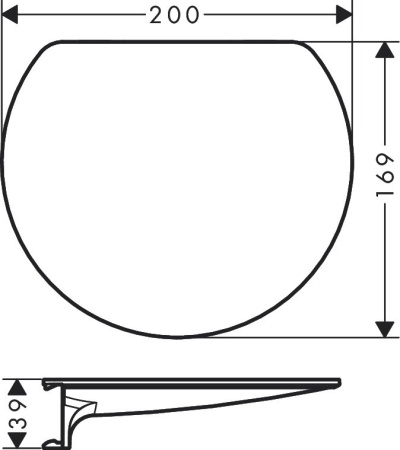 Полка hansgrohe WallStoris Planet Edition для крепления на штангу 28917210, песок
