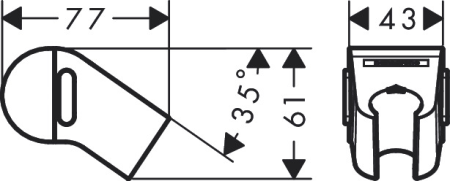 Держатель ручного душа hansgrohe WallStoris Planet Edition с креплением на штангу и регулировкой высоты 28918210, песок