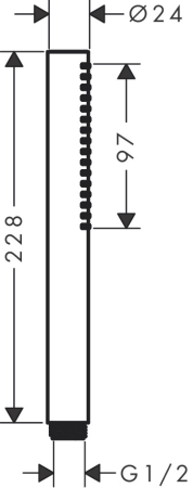 Ручной душ hansgrohe Pulsify S 100 1jet EcoSmart, 24125000, хром