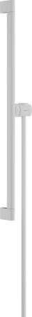 Душевая штанга hansgrohe Unica S Puro 650 мм со слайдером и шлангом Isiflex 1600 мм 24402700, матовый белый