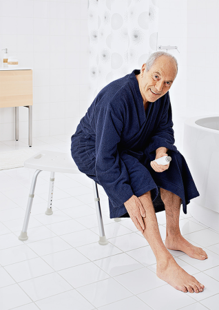 Табурет в ванную RIDDER Assistent с регулируемой высотой, А00601101, белый/матовый хром